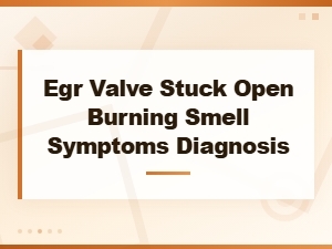 Egr Valve Stuck Open Burning Smell Symptoms Diagnosis