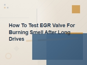 How to Test Egr Valve for Burning Smell After Long Drives