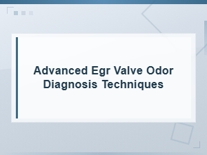 Step-By-Step Advanced Egr Valve Odor Diagnosis Techniques Guide